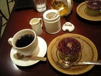 抹茶のムース＆コーヒー＆カモミールティー